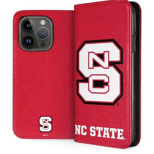 North Carolina State University Logo Red iPhone 15 Pro Folio Case